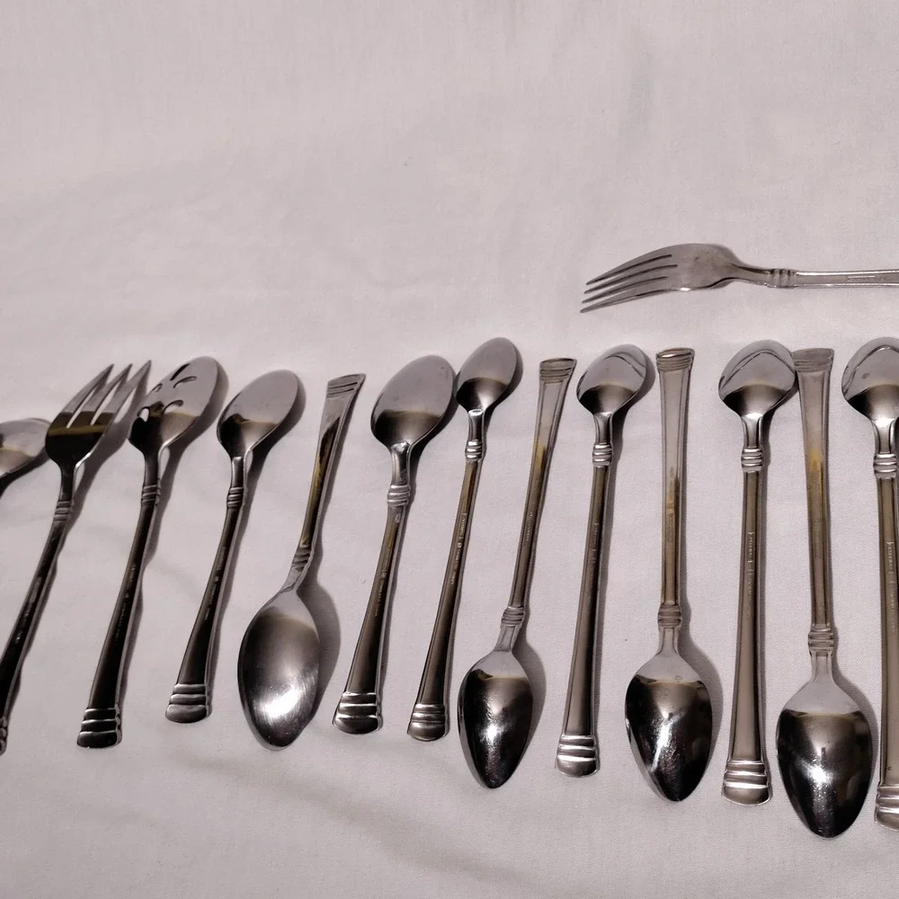 Cambridge Codie Stainless Flatware Lot of 25 Pieces (spoons, serving etc)